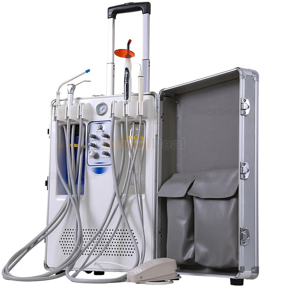 BD406 Portable Dental Unit with 3-Way Syringe+Suction+LED Curing Light